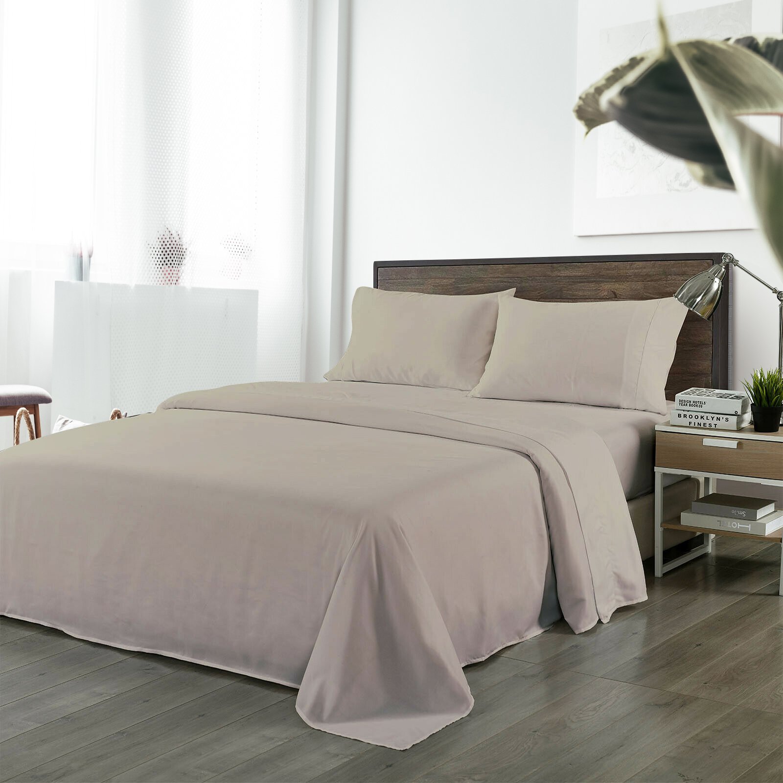 Royal Comfort Bamboo Blended Sheet & Pillowcases Set featuring 1000TC ultra-soft fabric in elegant design, perfect for luxurious sleep.